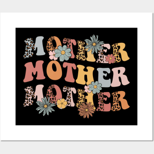Mother Flower Happy Mother's Day Cute Gift for Women Mom Grandma Posters and Art